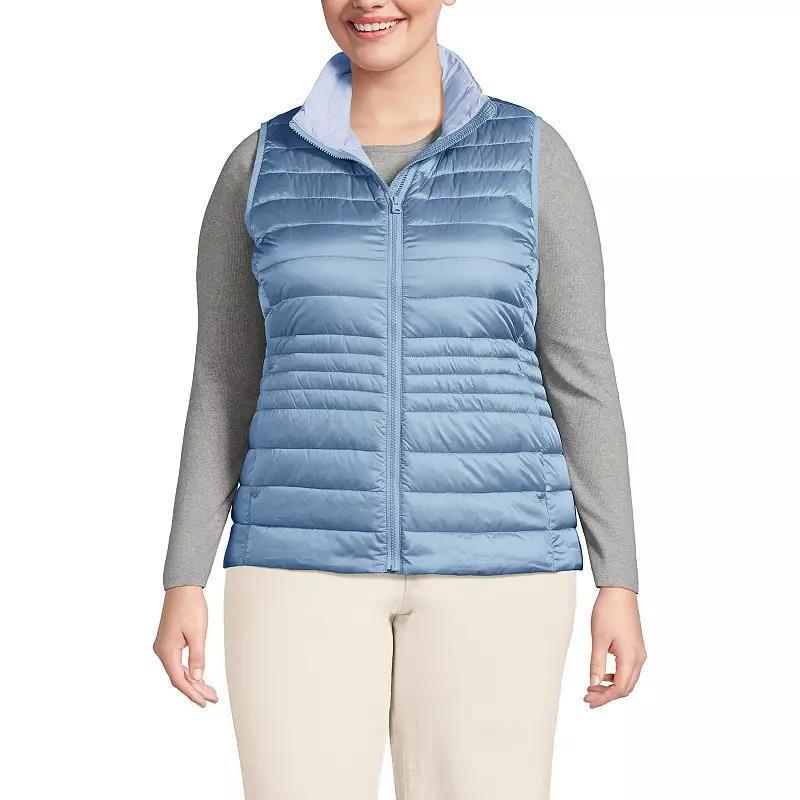 Plus Size Lands End Wanderweight Down Vest, Womens Product Image