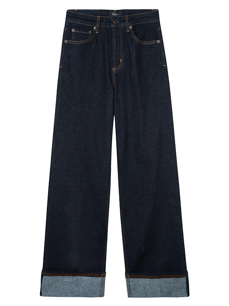 Womens Getty High-Rise Wide-Leg Jeans product image