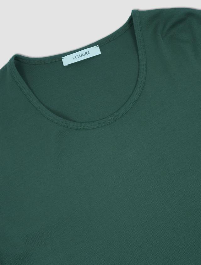 Rib Round Neck T-shirt In Green Product Image