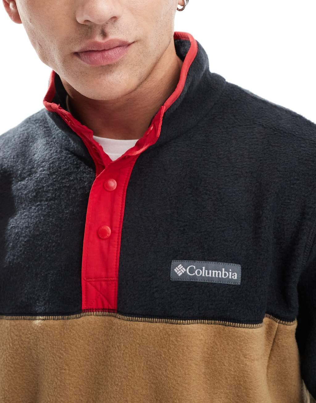 Columbia Steens Mountain II half snap fleece in brown Product Image