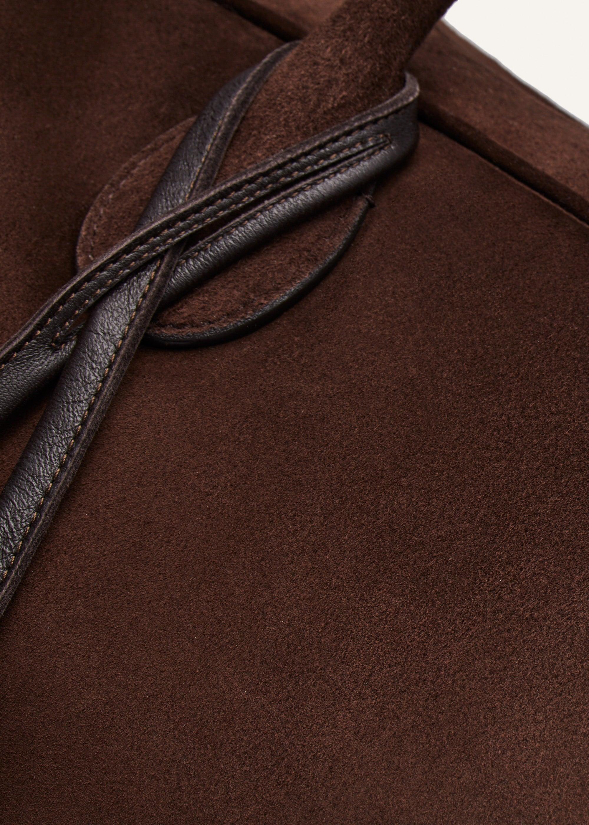 Large Brigitte bag in brown suede Product Image