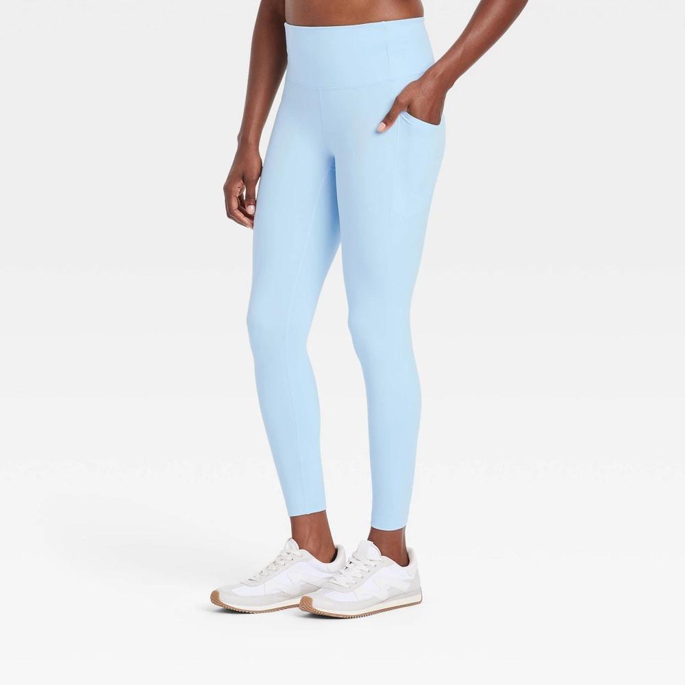 Womens Dynamic Flex High-Rise Pocketed 7/8 Leggings - All In Motion Steel Blue M Product Image