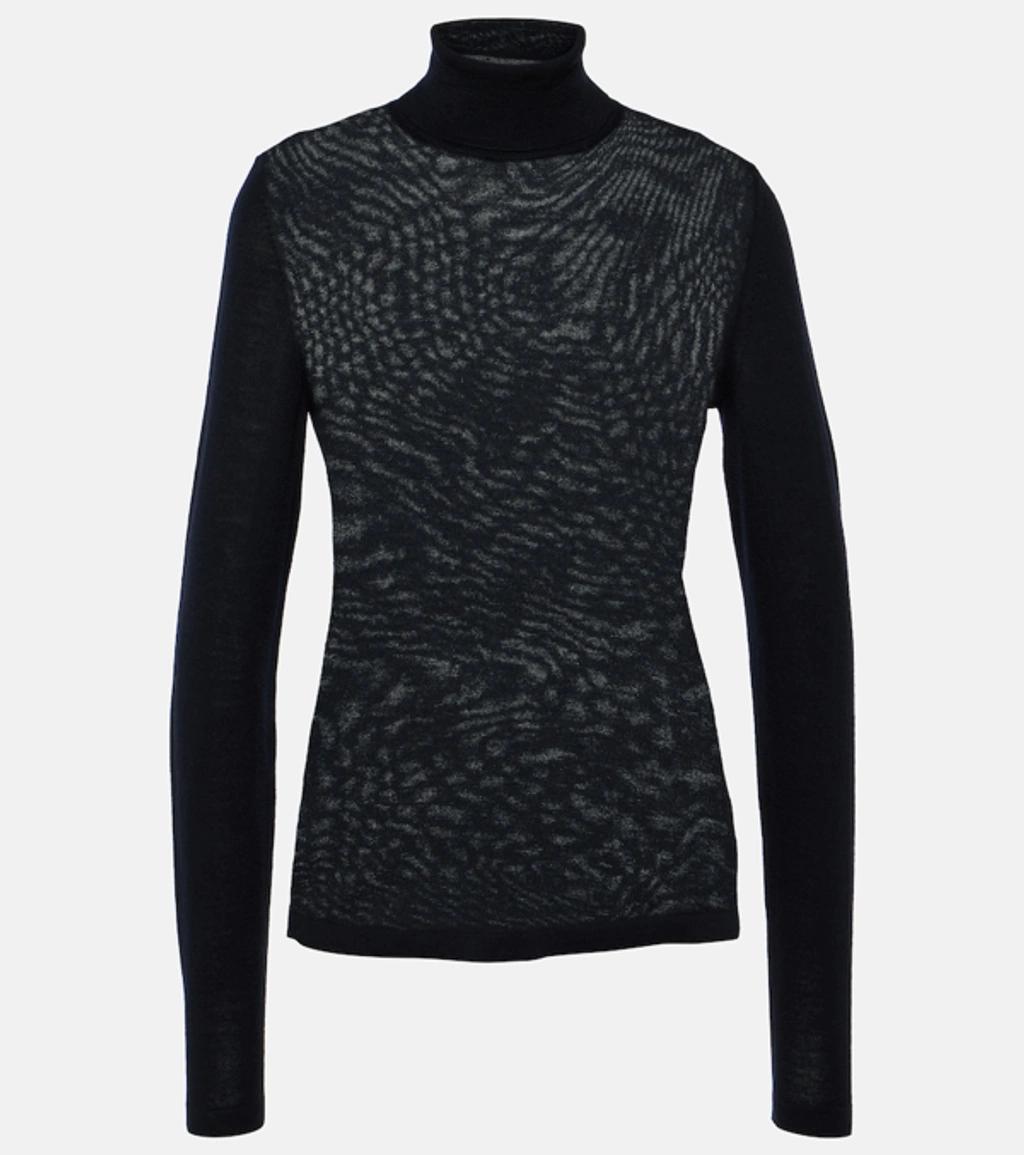 MAX MARA Leisure Lecco Wool Turtleneck Top In Blue Product Image