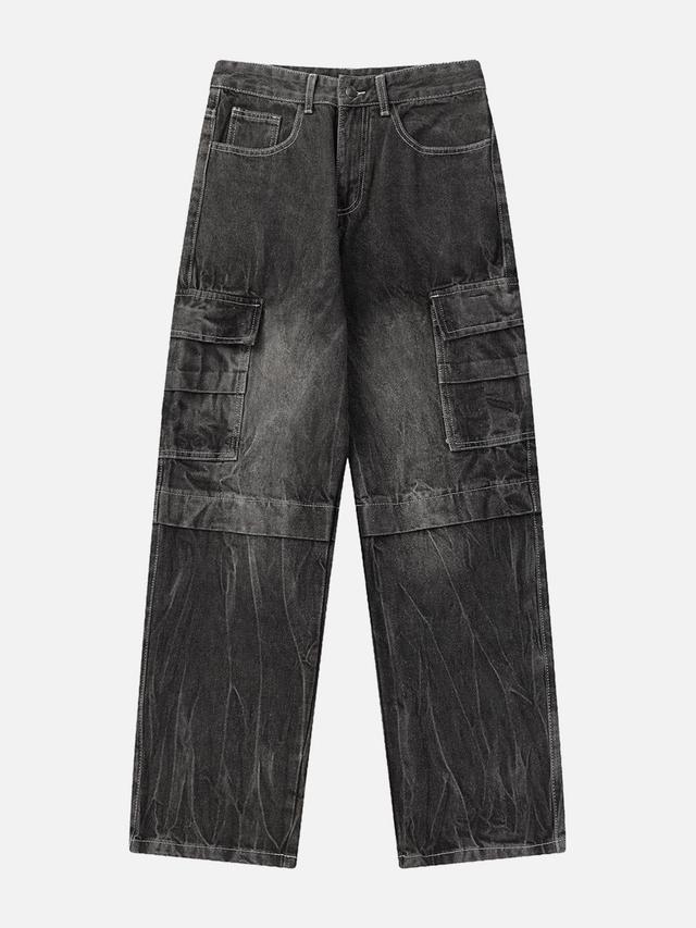 Aelfric Eden Water Pattern Washed Jeans Product Image