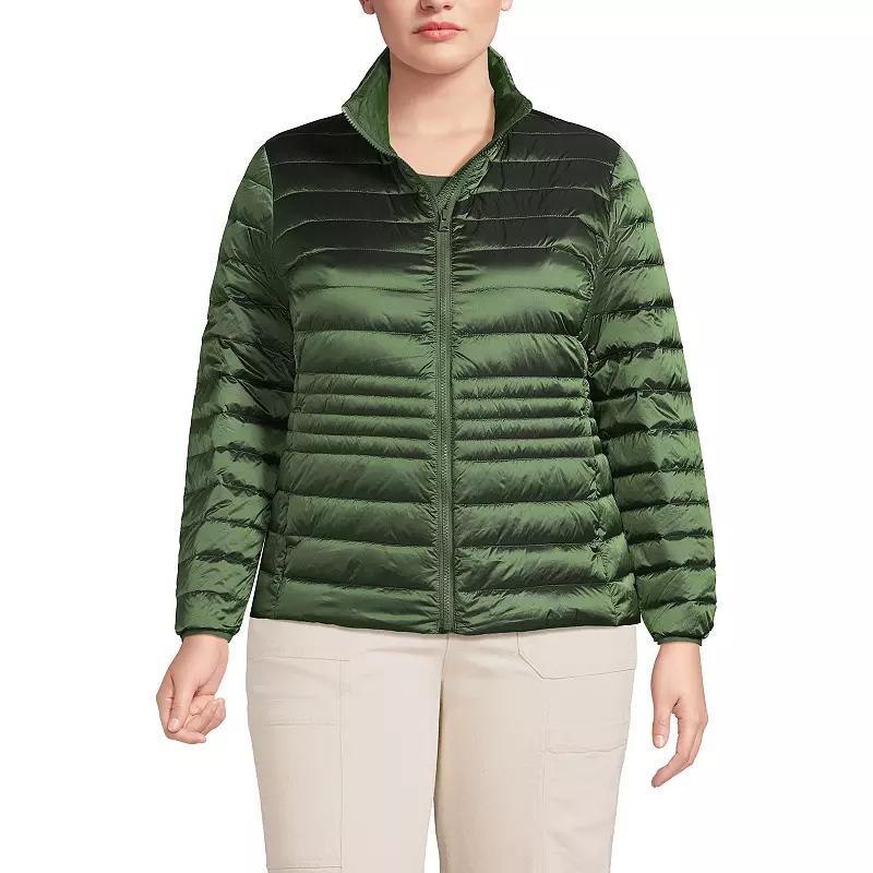 Plus Size Lands End Wanderweight Packable Down Jacket, Womens Product Image