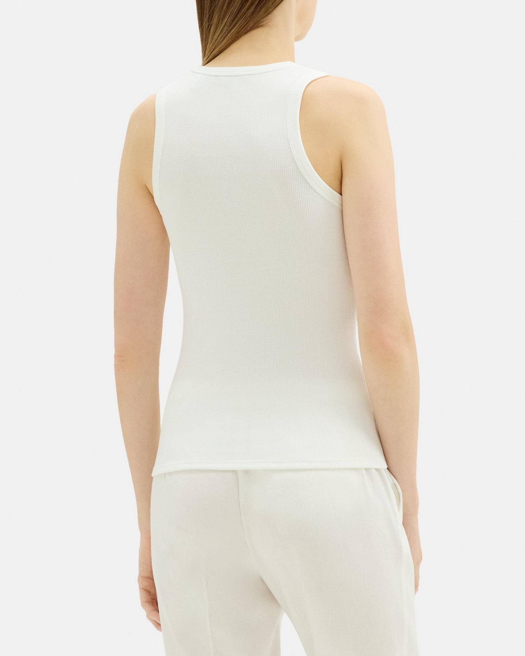 Fitted Tank in Ribbed Modal Cotton Product Image