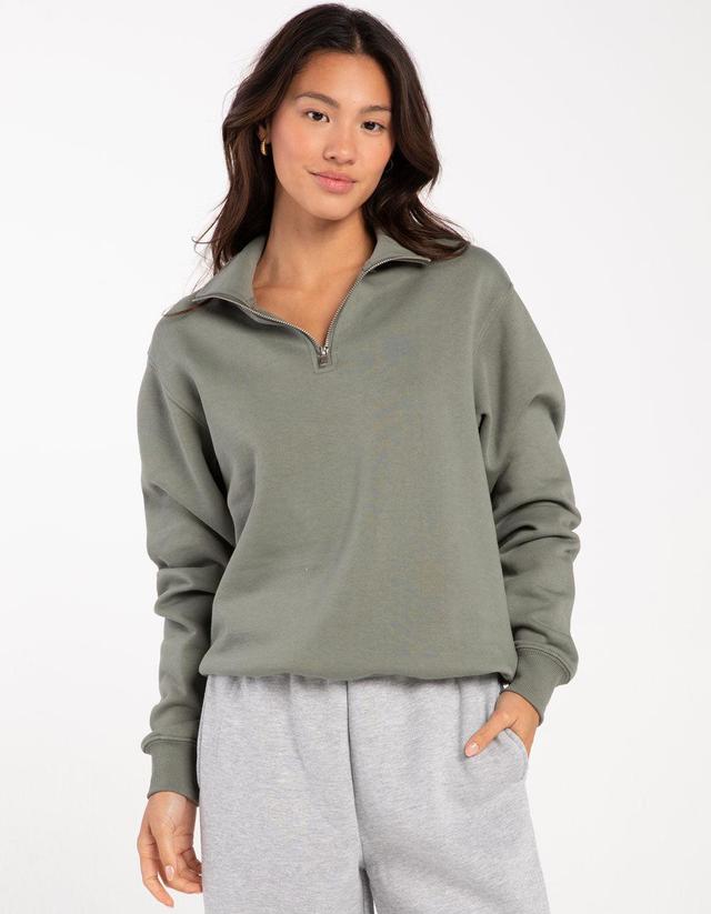 TILLYS Quarter Zip Womens Sweatshirt Product Image