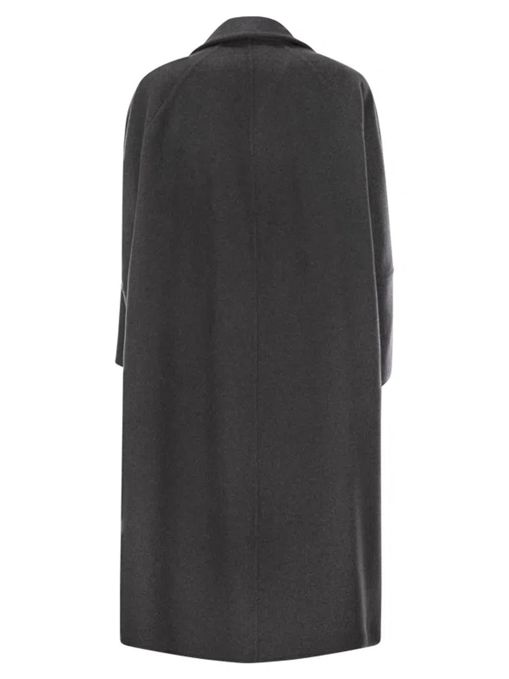 MAX MARA Asburgo1234 - Wool And Cashmere Overcoat In Dark Grey Product Image