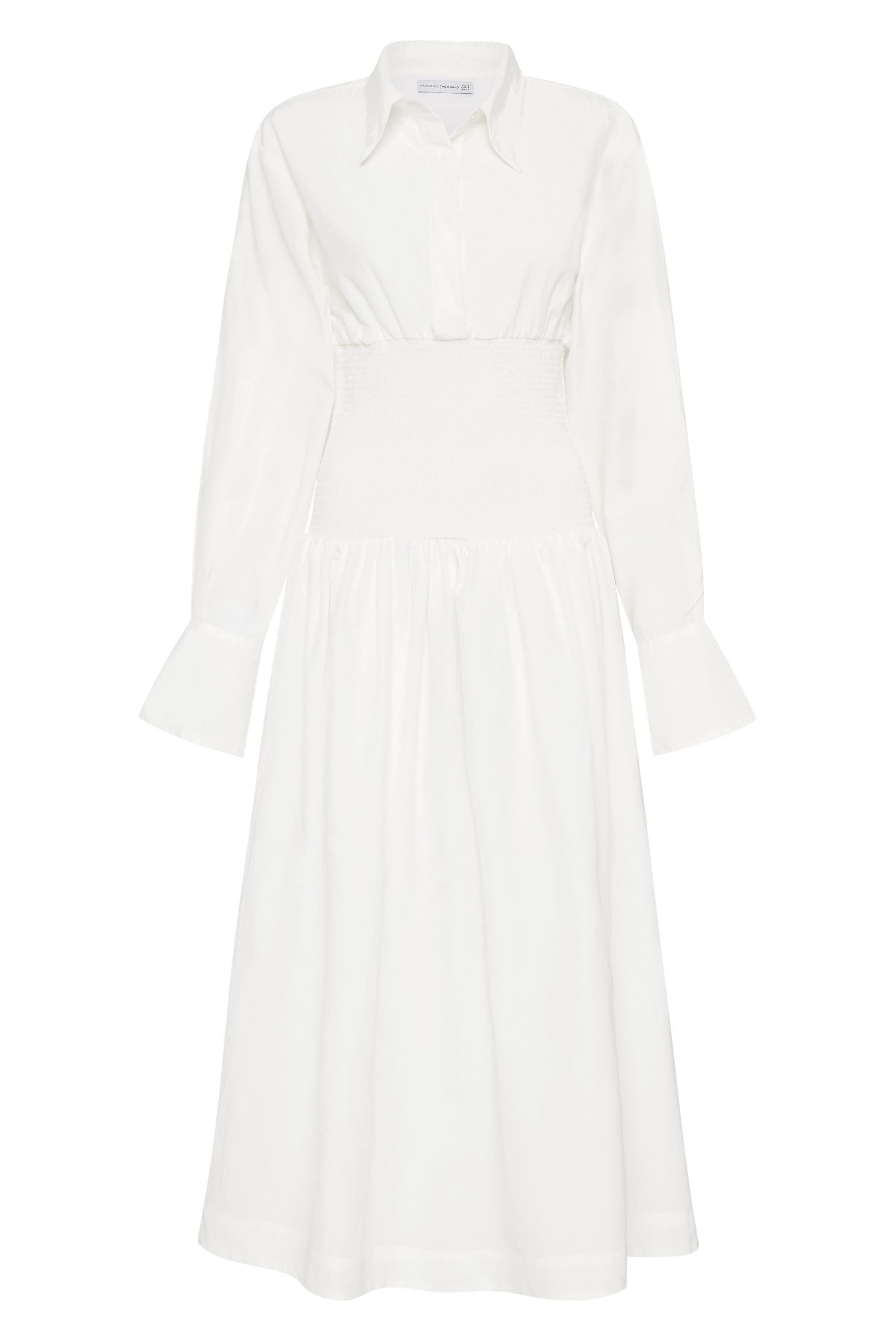 Cervo Midi Dress White Product Image