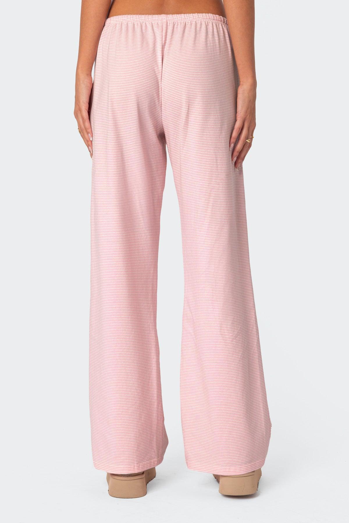 Olivia Striped Loose Fit Pants Product Image