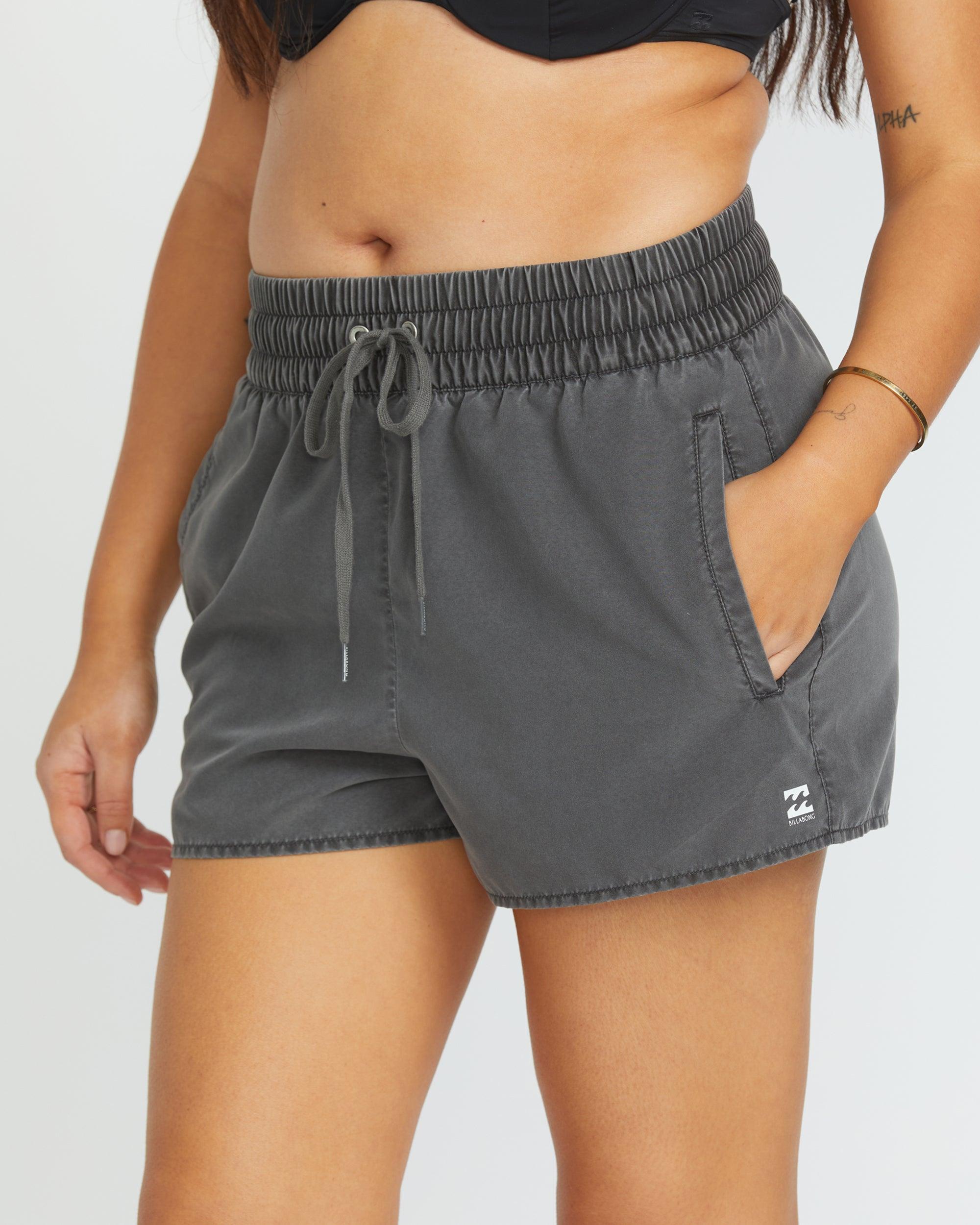 Sol Searcher Boardshorts - Black Pebble Female Product Image