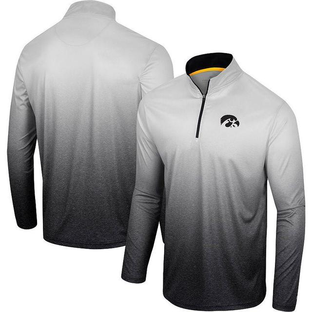 Mens Colosseum /Black Iowa Hawkeyes Laws of Physics Quarter-Zip Windshirt Product Image