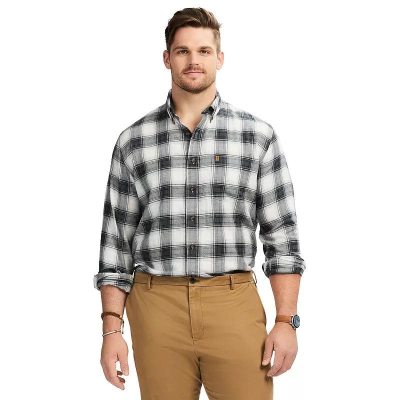 Big & Tall IZOD Stratton Flannel Long Sleeve Button Down Shirt, Mens Product Image