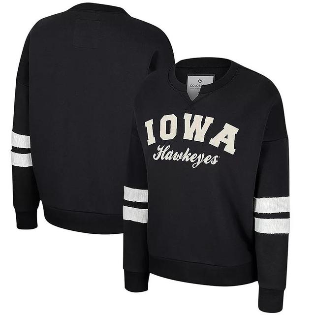 Womens Colosseum Iowa Hawkeyes Perfect DateNotch Neck Pullover Sweatshirt Product Image