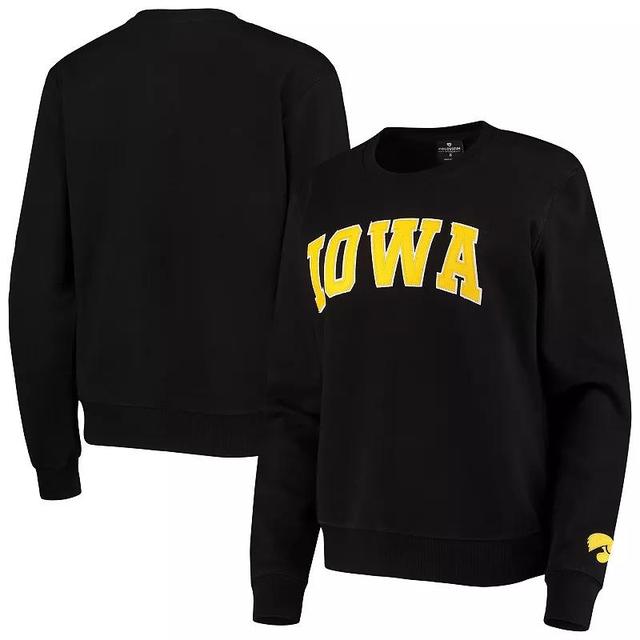 Womens Colosseum Black Iowa Hawkeyes Campanile Pullover Sweatshirt Product Image