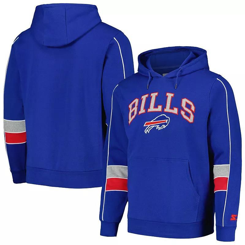 Mens Starter Royal Buffalo Bills Captain Pullover Hoodie Product Image