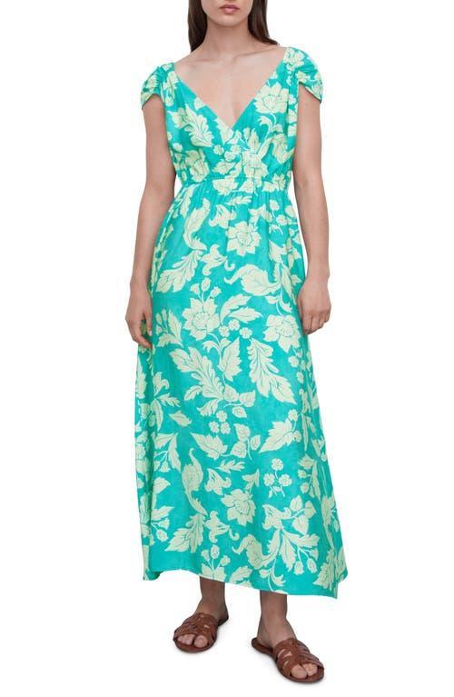 MANGO Floral Ruched Dress Product Image