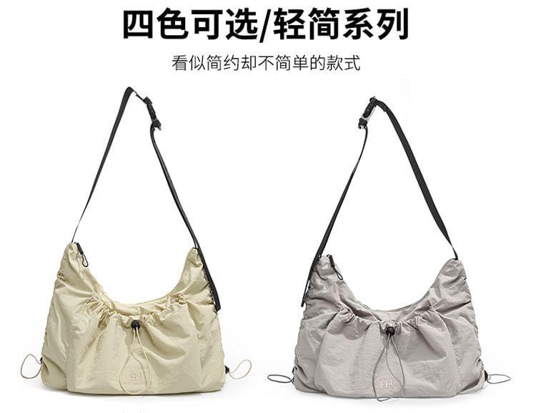 Nylon Drawstring Plain Shoulder Bag Product Image