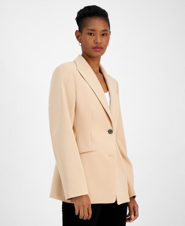 Hugo Womens Aysema Peak-Collar Double-Button Jacket Product Image