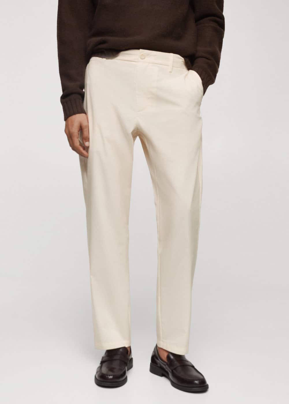 MANGO MAN - Cotton chinos whiteMen Product Image