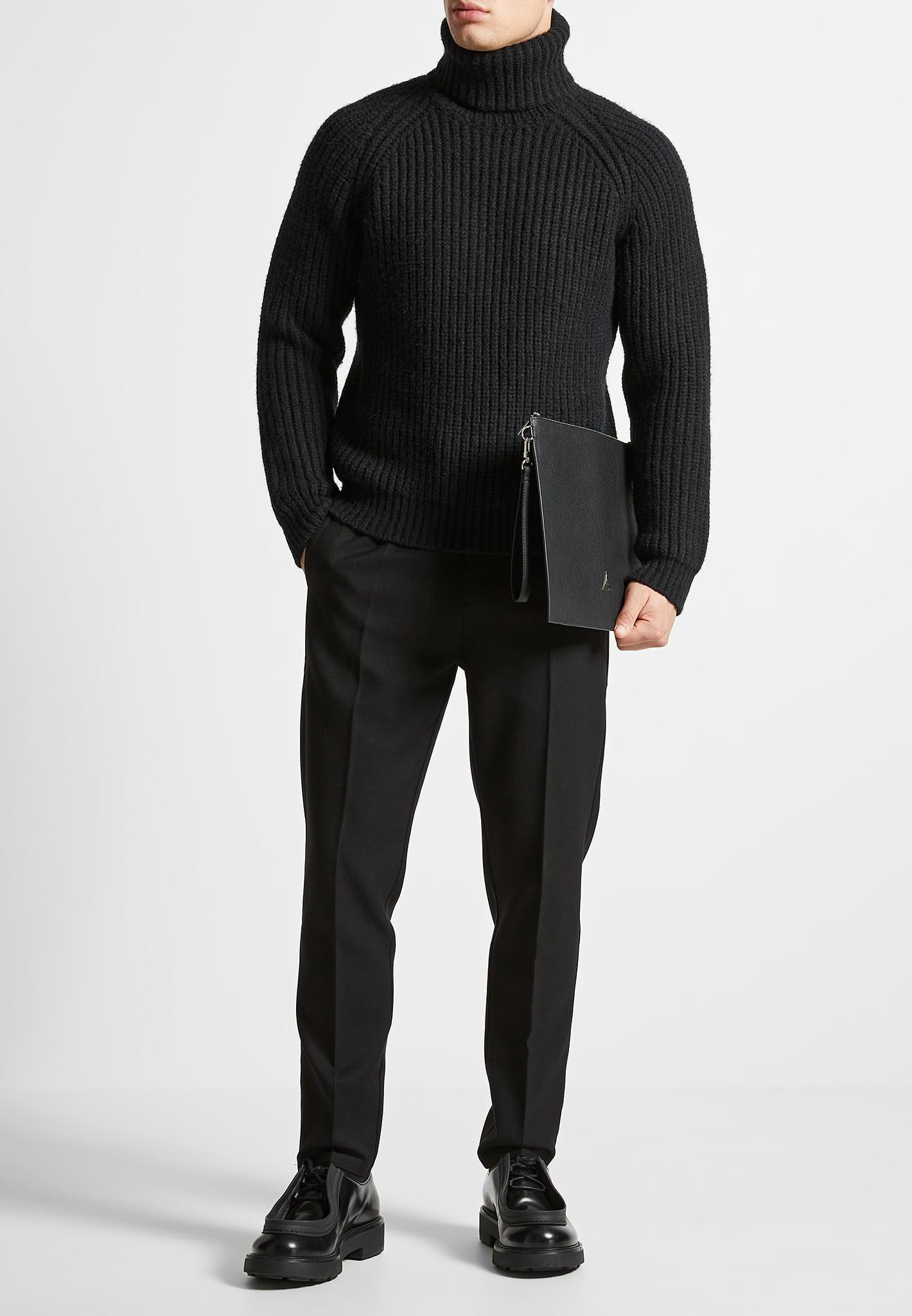 Slim Fit Tailored Trousers - Black Male Product Image