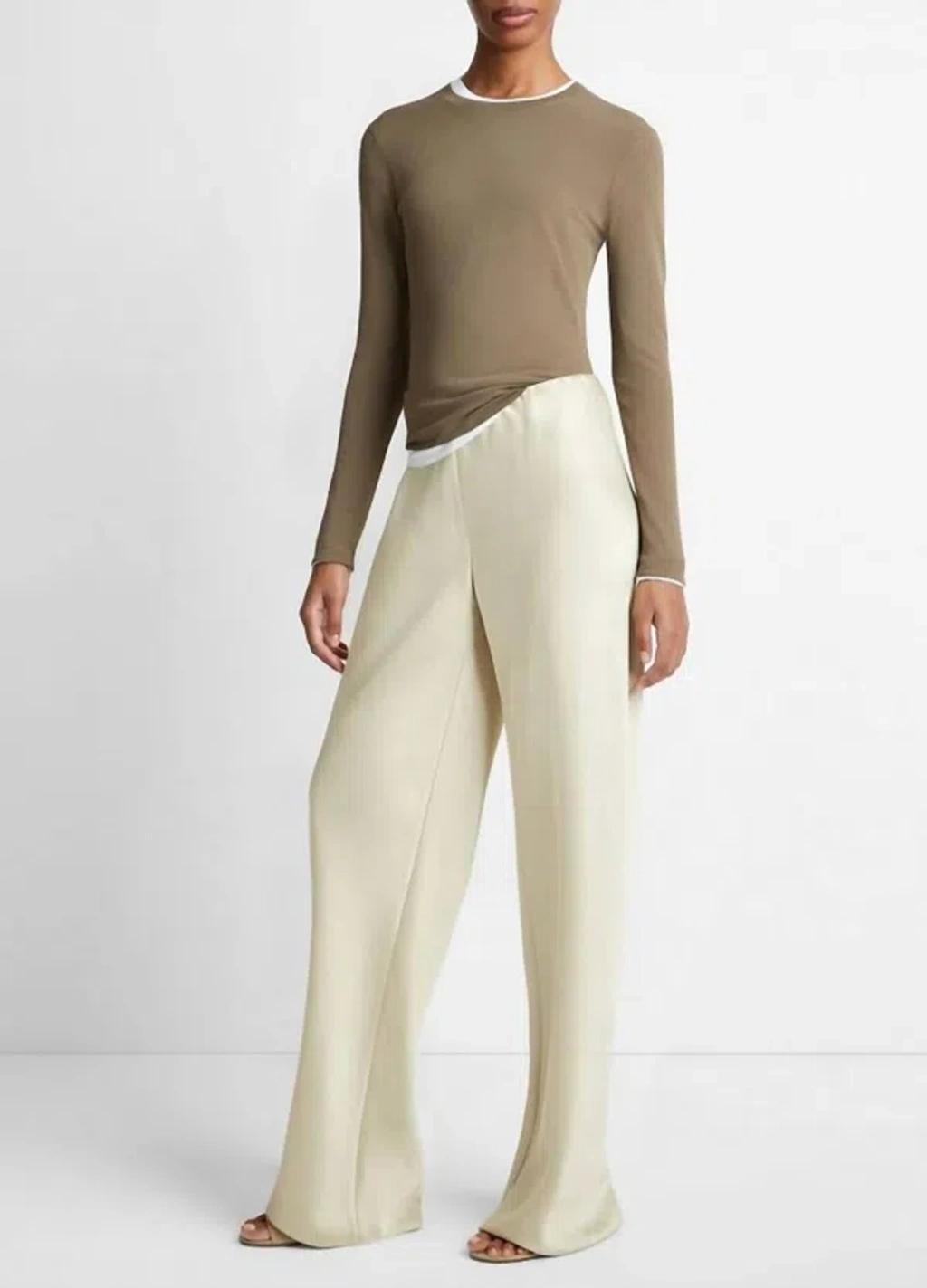 Satin High-Waist Bias Pant Product Image