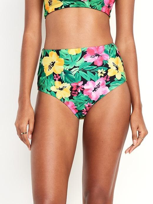 High-Waisted French-Cut Bikini Swim Bottoms Product Image