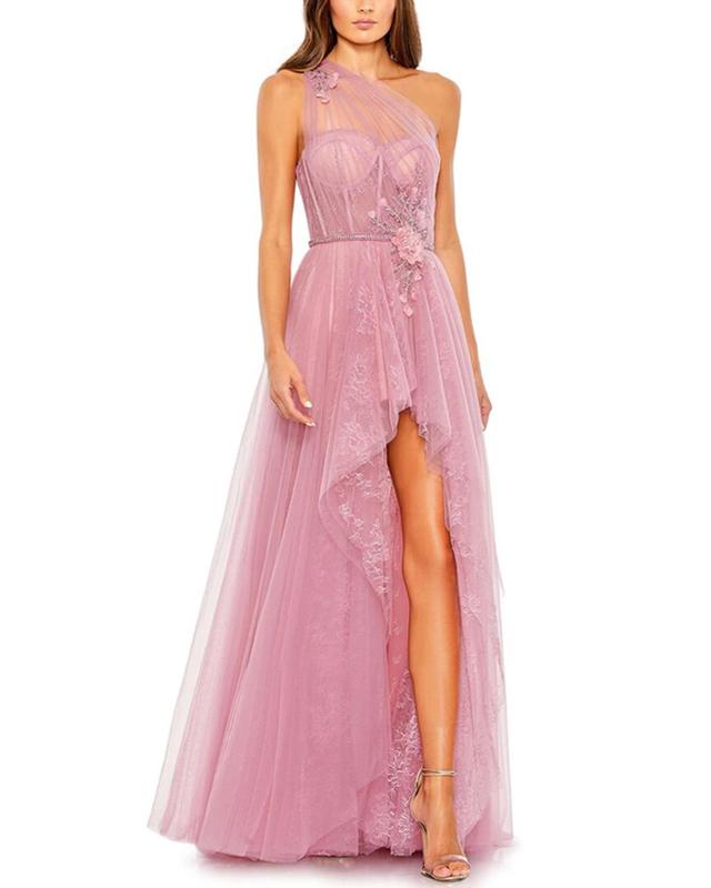 One-shoulder A-line In Pink Product Image