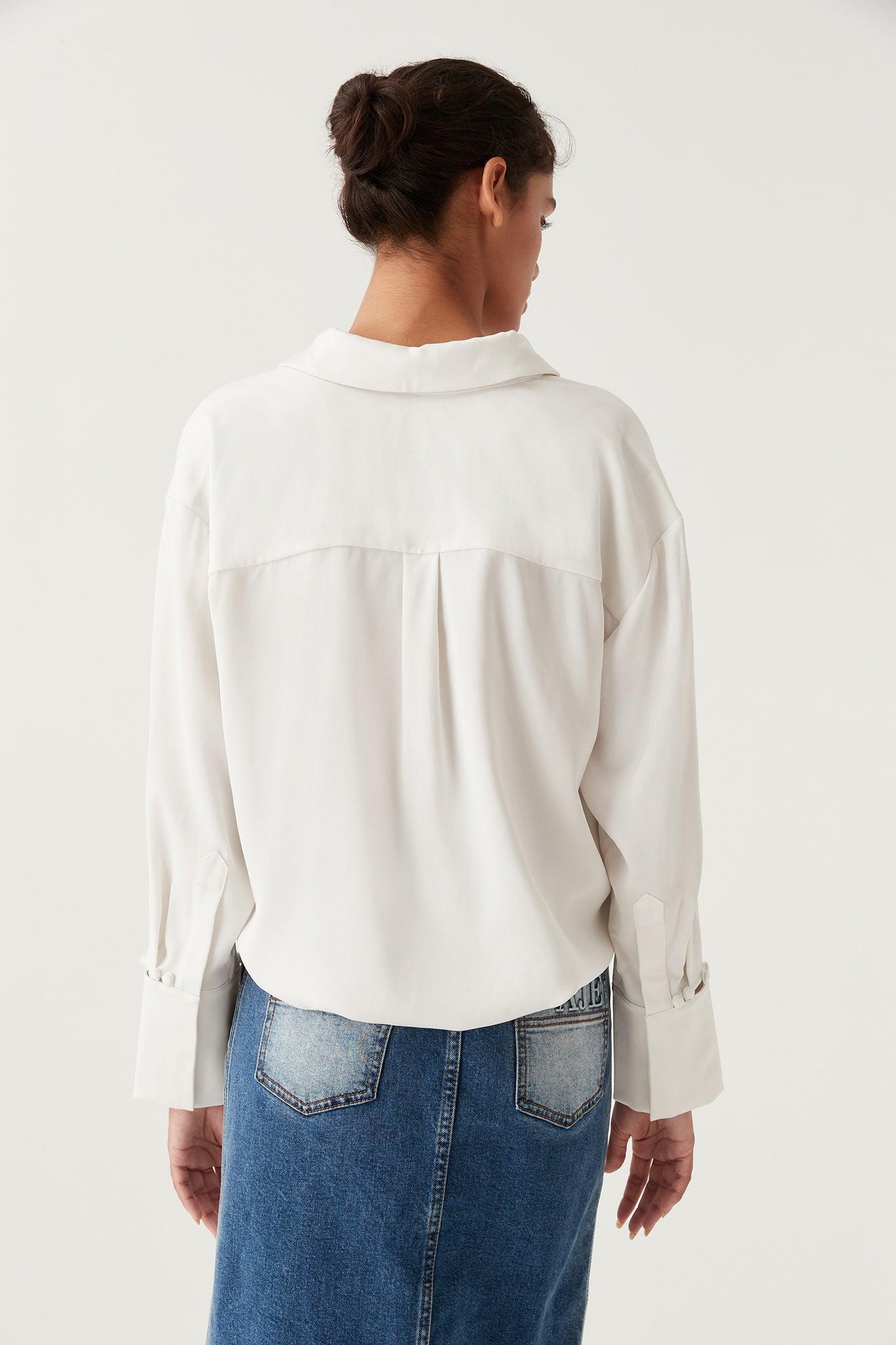 Riddle Buttoned Crepe Shirt Product Image