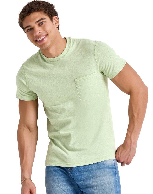 Mens Hanes Originals Tri-Blend Pocket Tee Grey Product Image