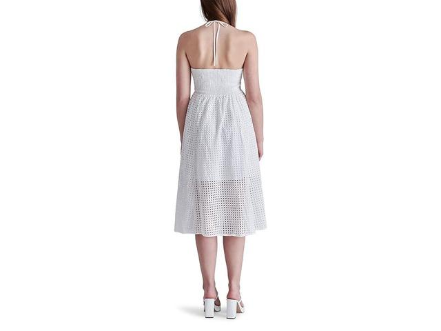 Steve Madden Denise Eyelet Cotton Halter Midi Dress Product Image