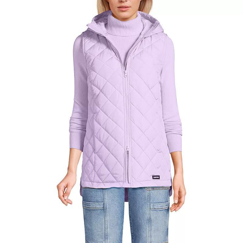 Womens Lands End Hooded Insulated Vest Product Image