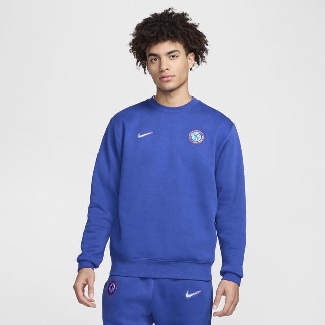 Nike Mens Blue Chelsea Club Pullover Sweatshirt Product Image