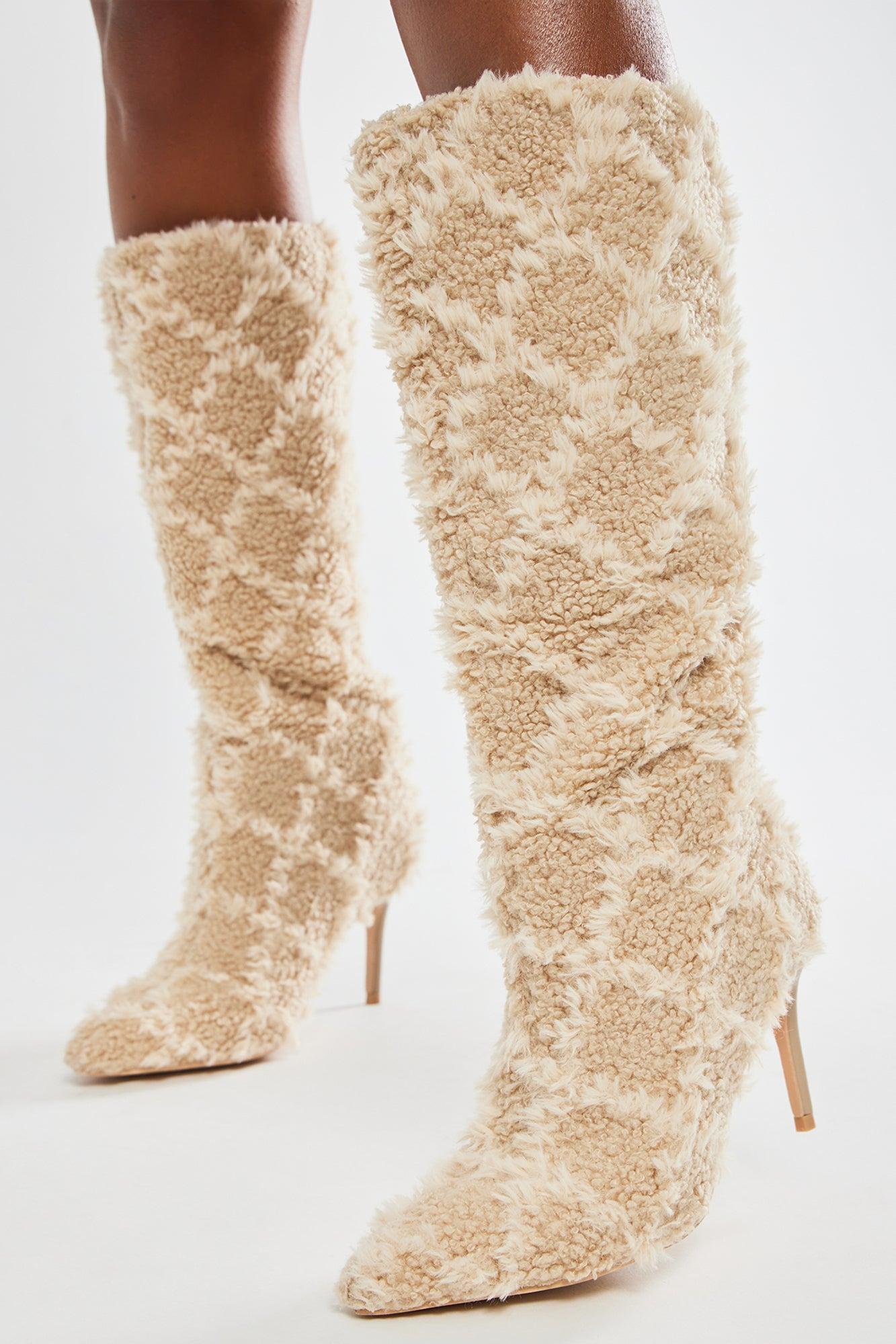 Cheyenne Knee High Boots - Nude Product Image