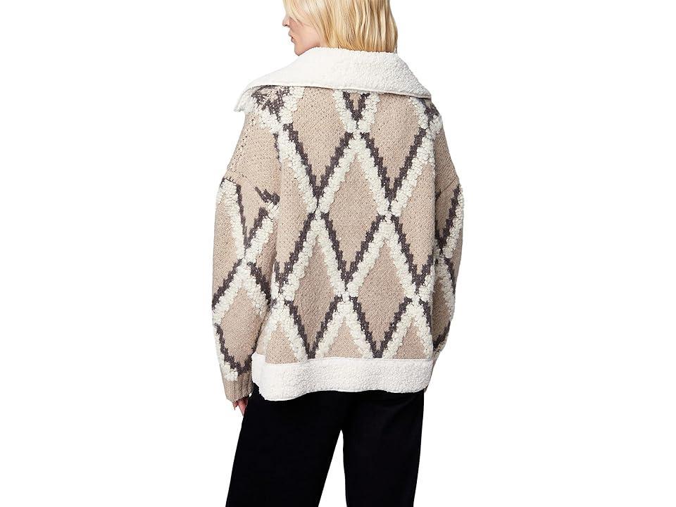 Blank NYC Sherpa Button Front Sweater (The Cards) Women's Clothing Product Image