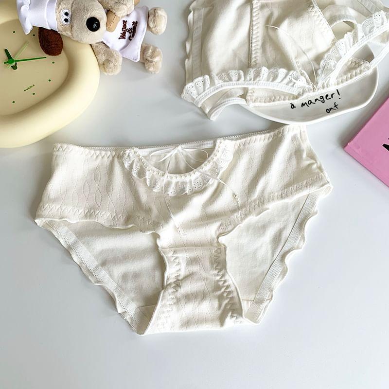 Frill Trim Plain Panty Product Image