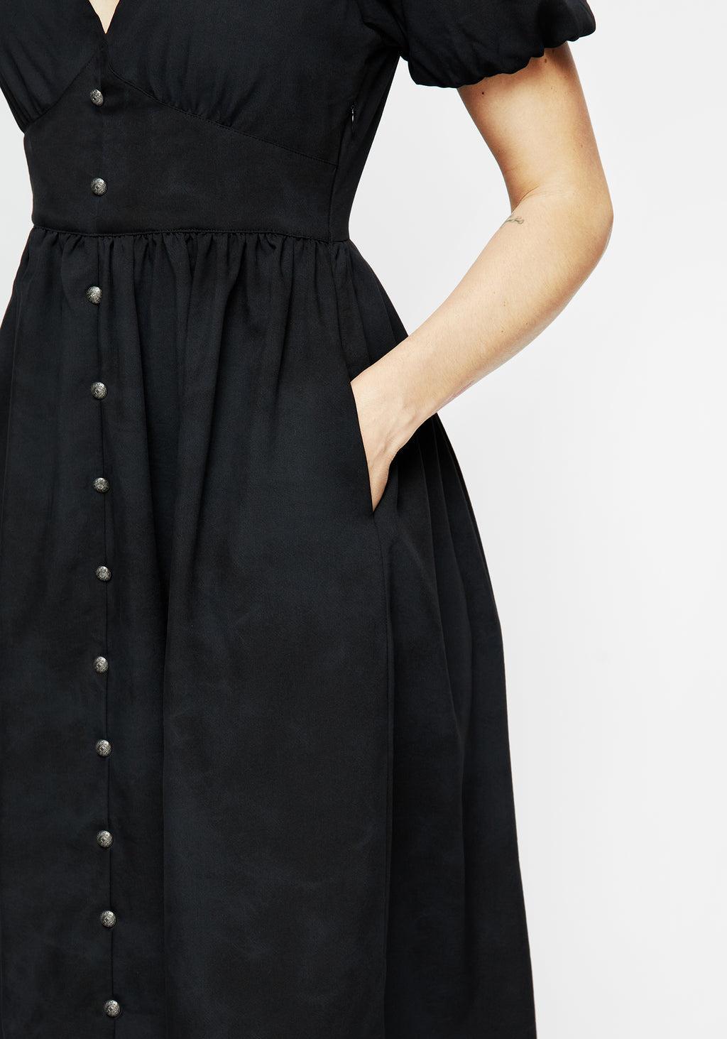 Gladys Button Front Midi Dress Product Image