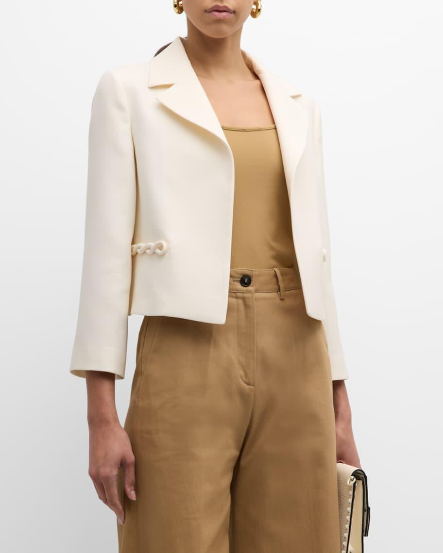 Solid Crepe Couture Jacket Product Image