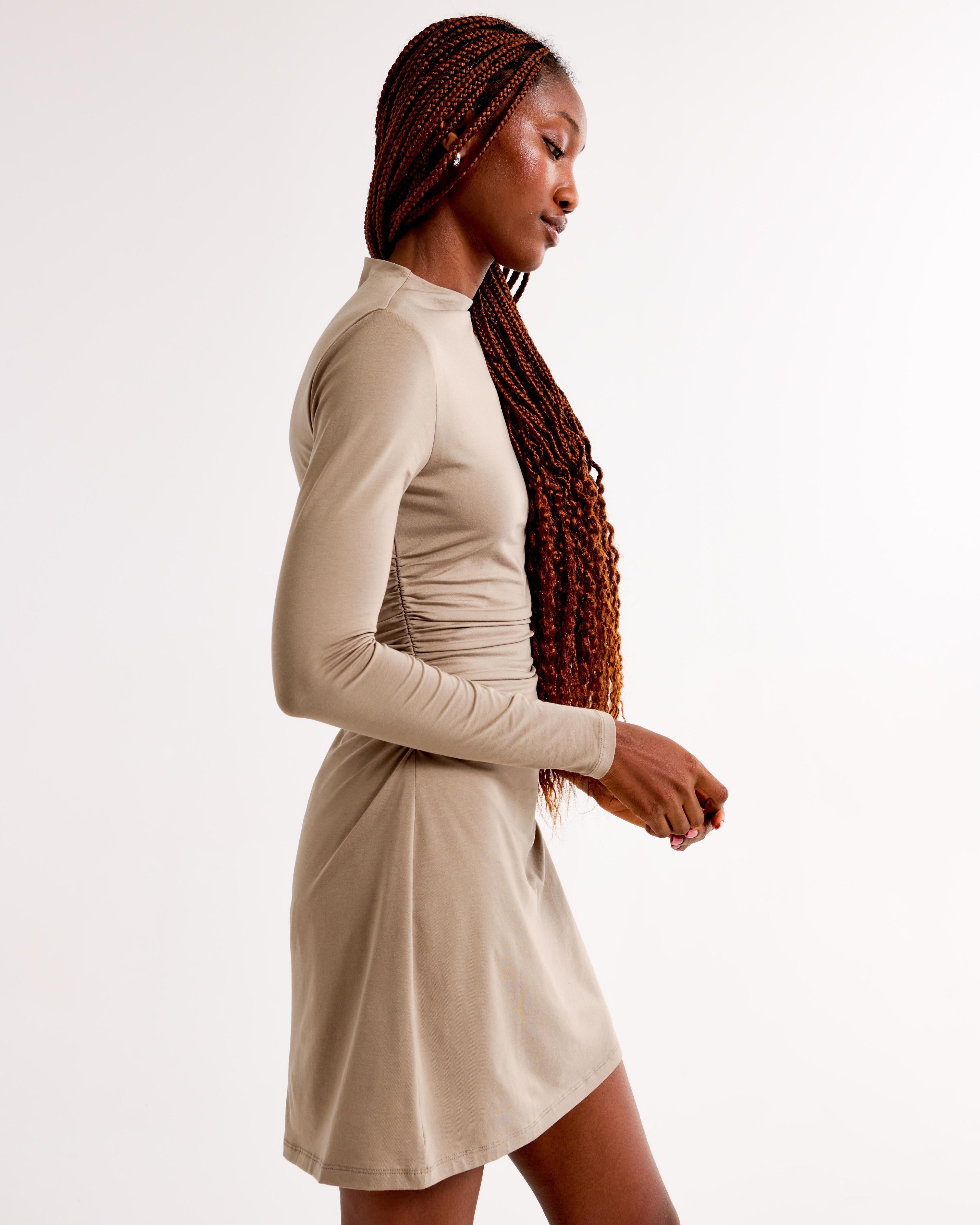 The A&F Paloma Long-Sleeve Mini Dress Product Image