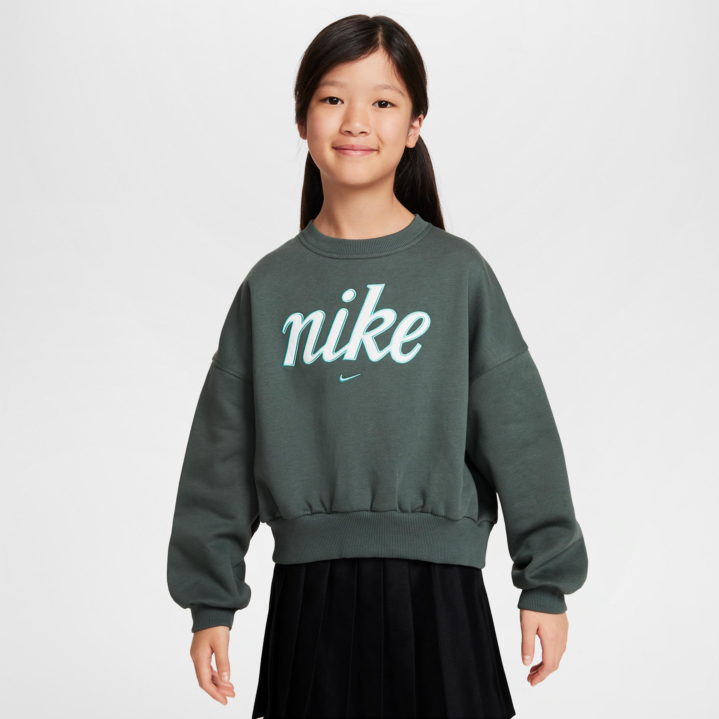 Womens Nike Sportswear Club Fleece Girls Boxy Crew-Neck Sweatshirt product image