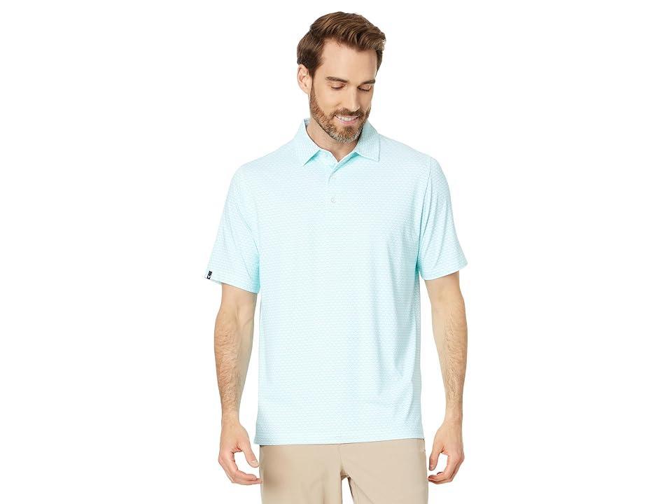 Callaway Gradient Chevron Printed Polo (Limpet Shell) Men's Clothing Product Image