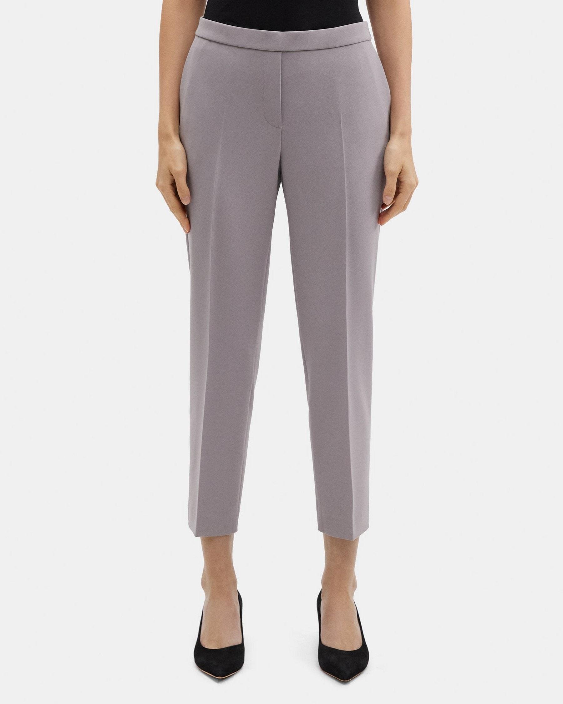 Cropped Slim Pull-On Pant in Crepe Product Image