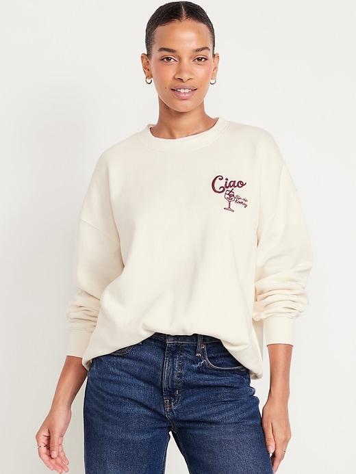 SoComfy Oversized Graphic Sweatshirt Product Image