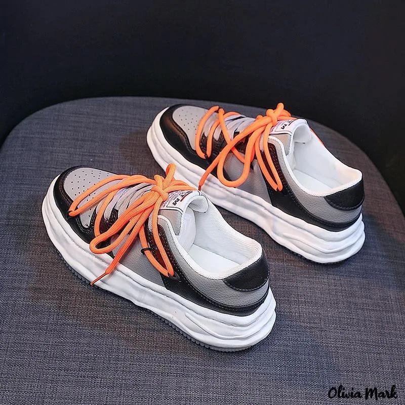 Olivia Mark – Thick-Soled Casual Sports Slip-On Shoes Product Image