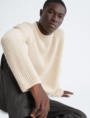 Ribbed Wool Blend Crewneck Sweater Product Image