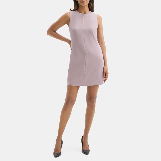 Crepe Sleeveless Shift Dress | Theory Outlet Product Image