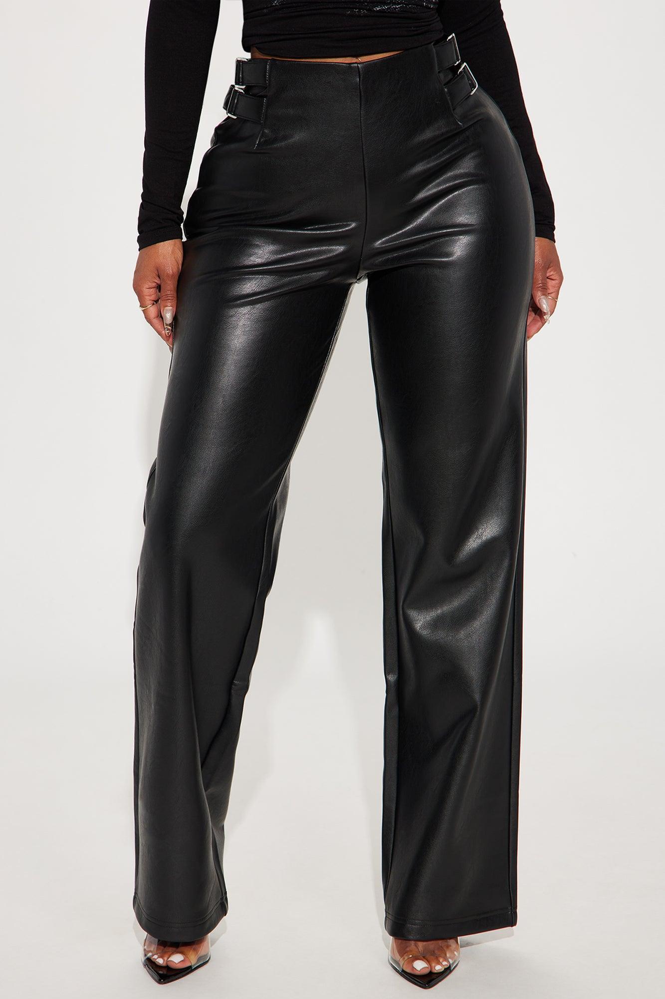 Got Carried Away Faux Leather Pant - Black Product Image