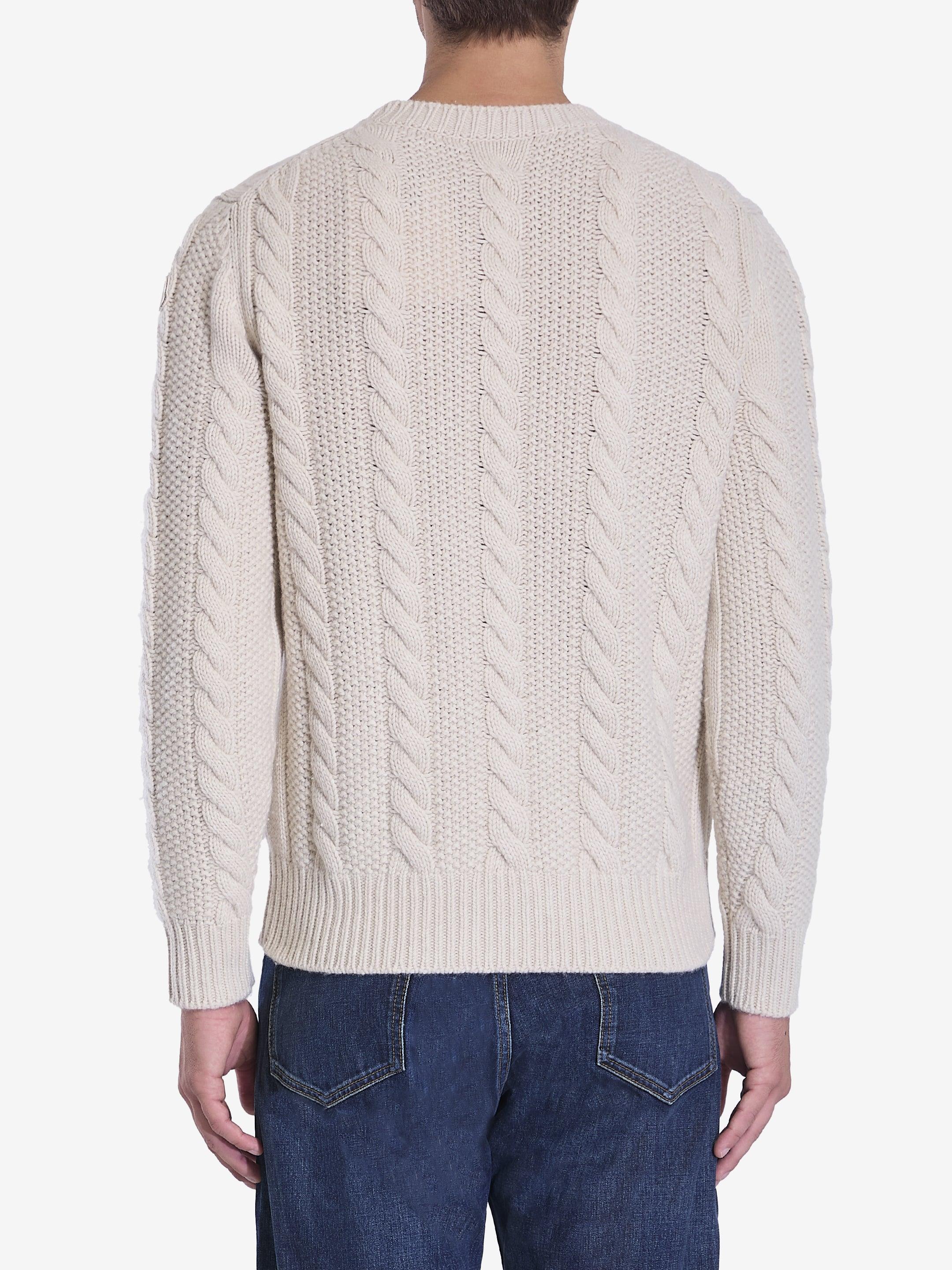 MONCLER Wool And Cashmere Jumper In Cream Product Image