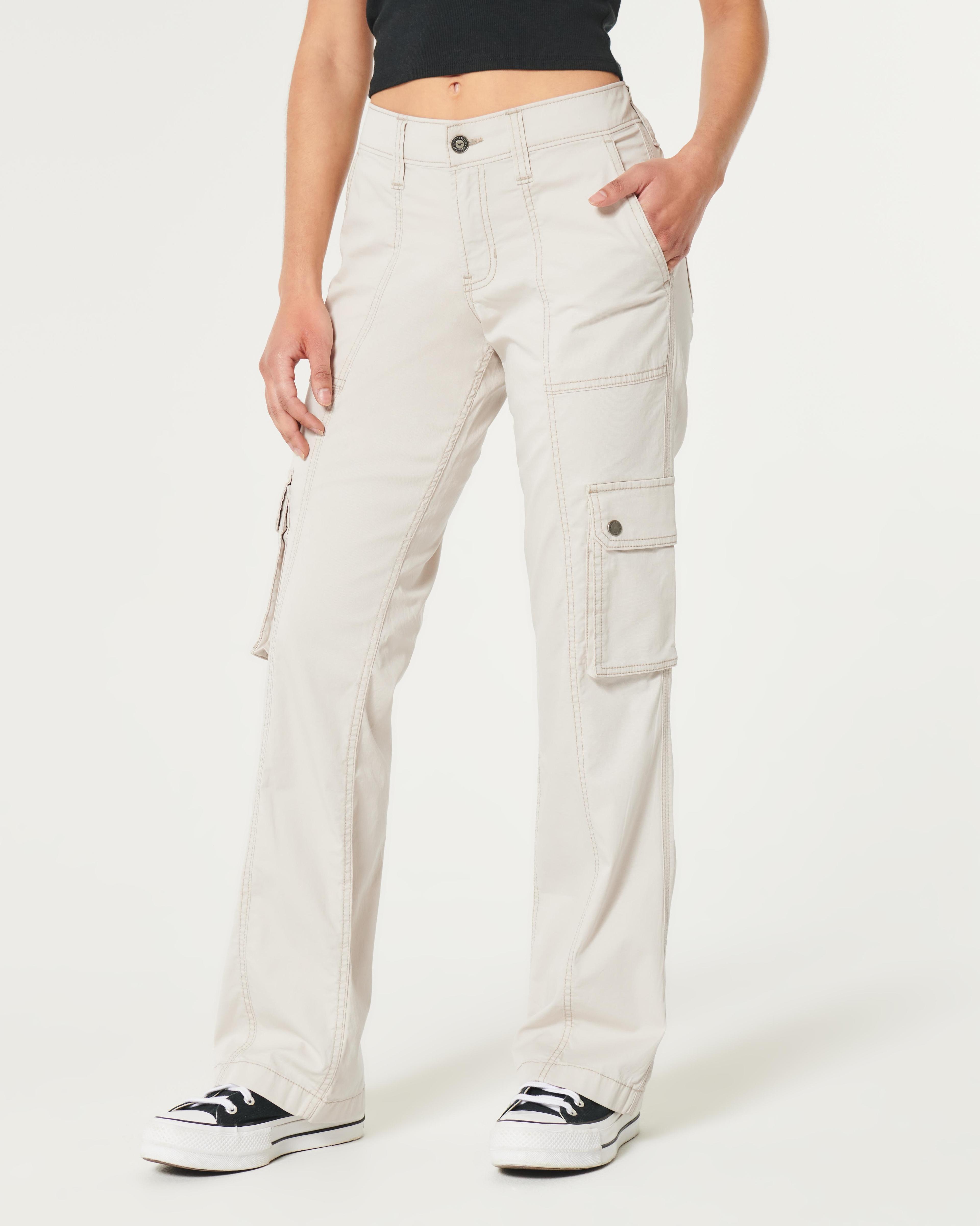 Mid-Rise Relaxed Boot Cargo Pants Product Image