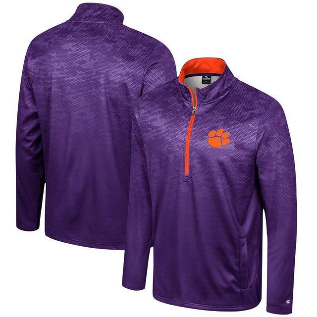 Mens Colosseum Clemson Tigers The Machine Half-Zip Jacket Product Image